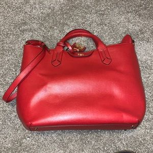 Beautiful red Ralph Lauren purse w/ wallet